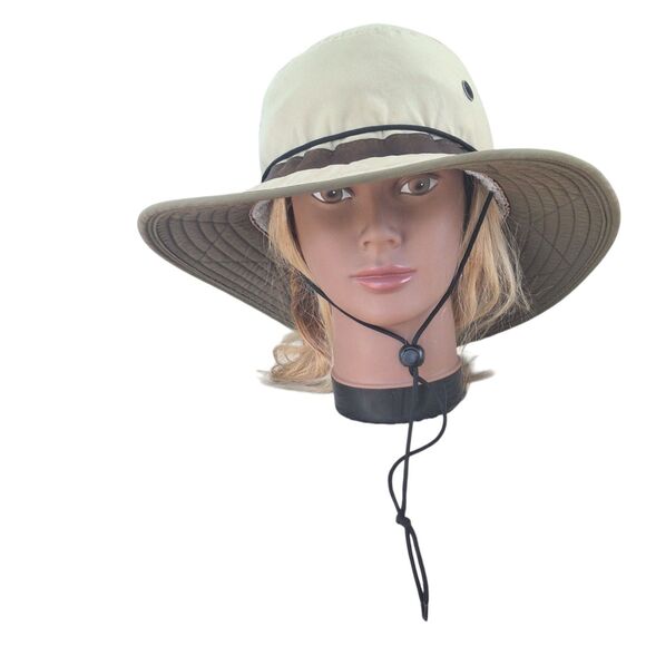 Watership Trading Co Boonie Hat Chin Strap Adult L Hiking Gardening USA Khaki